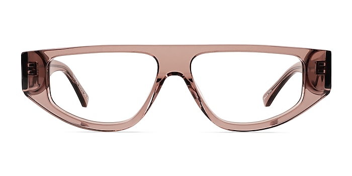 Tempora Crystal Brown Acetate Eyeglass Frames from EyeBuyDirect
