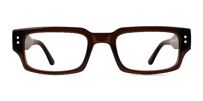 Bryn Crystal Brown Acetate Eyeglass Frames from EyeBuyDirect