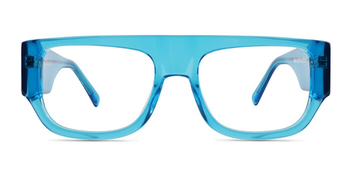 Vision Crystal Blue Acétate Montures de lunettes de vue d'EyeBuyDirect