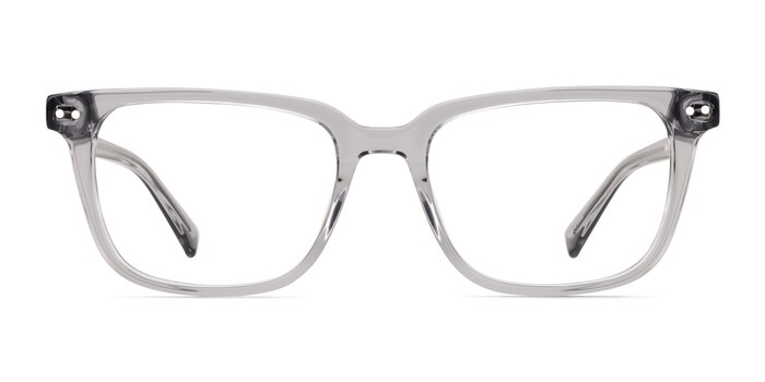 Esme Rectangle Crystal Gray Full Rim Eyeglasses | Eyebuydirect