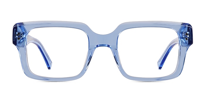 Mason Crystal Blue Acetate Eyeglass Frames from EyeBuyDirect