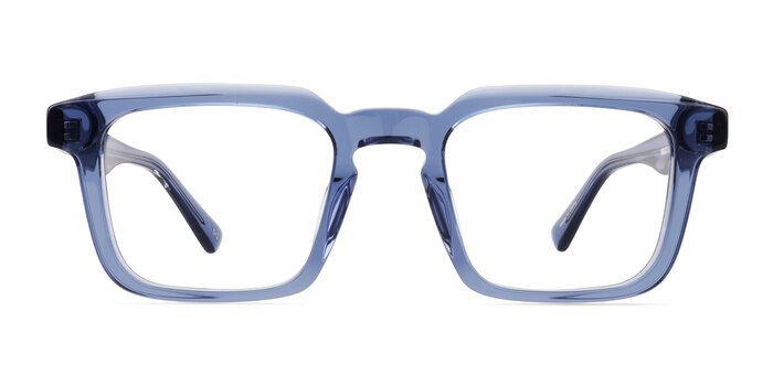 Beck Crystal Blue Acétate Montures de lunettes de vue d'EyeBuyDirect