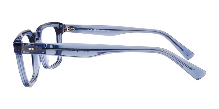 Beck Crystal Blue Acétate Montures de lunettes de vue d'EyeBuyDirect