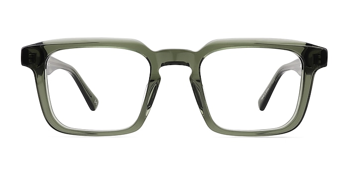 Beck Crystal Green Acétate Montures de lunettes de vue d'EyeBuyDirect