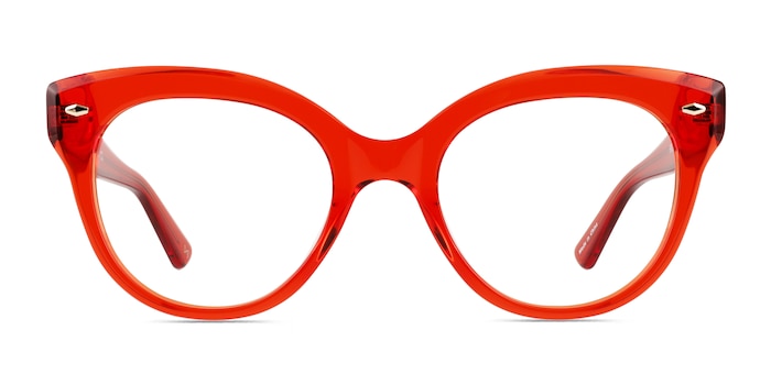 Briar Crystal Red Acetate Eyeglass Frames from EyeBuyDirect