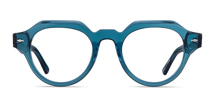 Remy Crystal Blue Acetate Eyeglass Frames from EyeBuyDirect