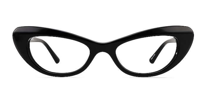 Leena Noir Acétate Montures de lunettes de vue d'EyeBuyDirect