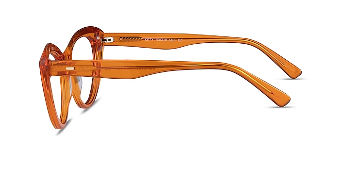 Kitty Crystal Orange Acetate Eyeglass Frames from EyeBuyDirect