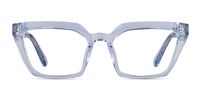 Caitlin Crystal Light Blue Acétate Montures de lunettes de vue d'EyeBuyDirect