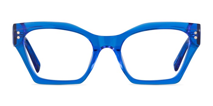 Elisa Crystal Blue Acétate Montures de lunettes de vue d'EyeBuyDirect