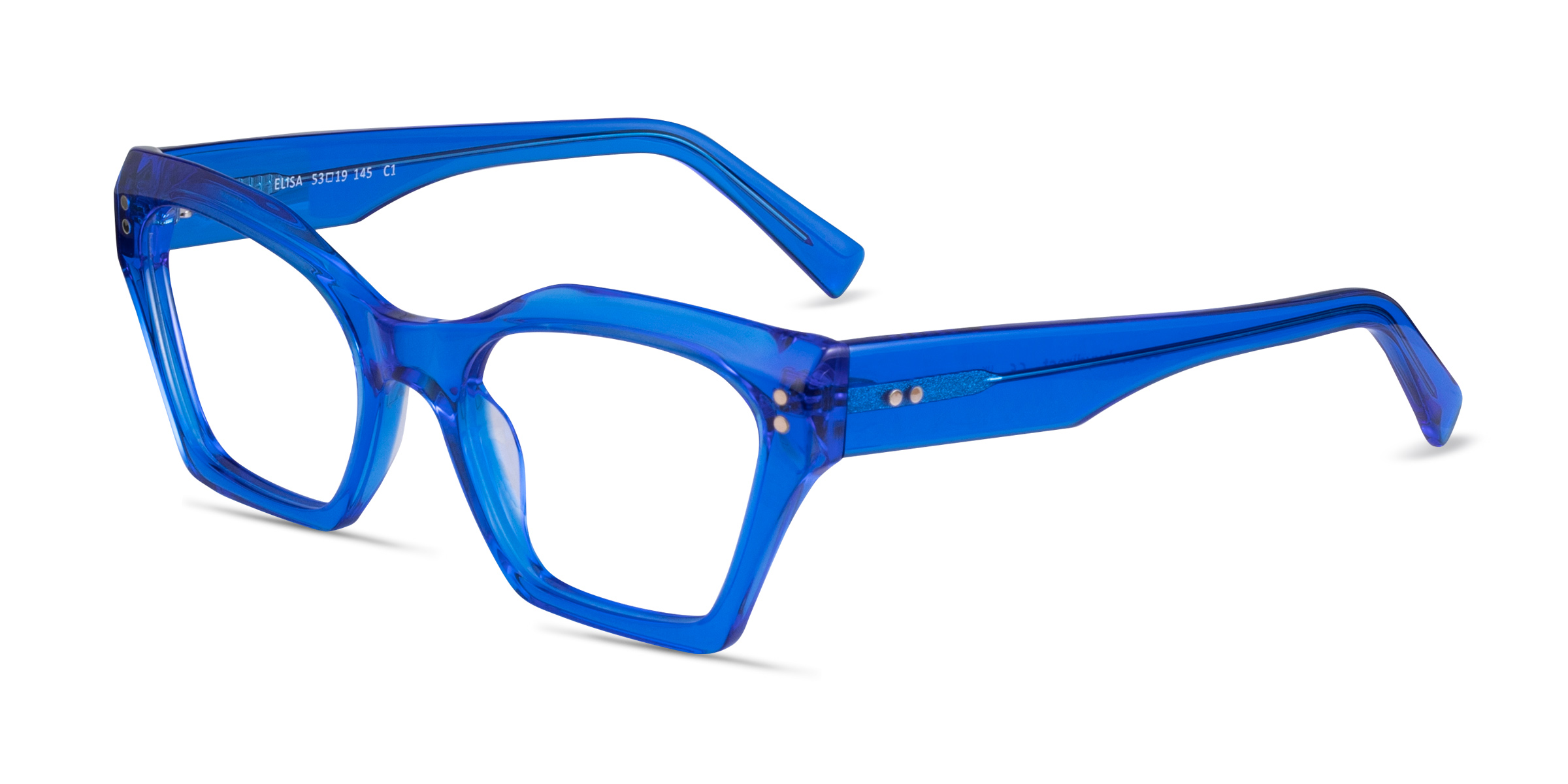 Elisa Cat Eye Crystal Blue Full Rim Eyeglasses | Eyebuydirect