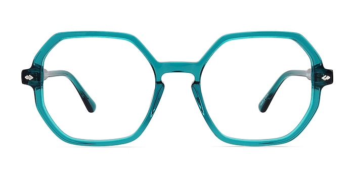 Attract Green Blue Acetate Eyeglass Frames from EyeBuyDirect