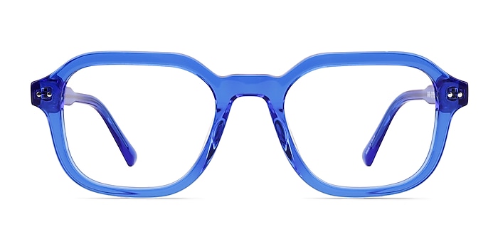 Kismet Crystal Blue Acetate Eyeglass Frames from EyeBuyDirect