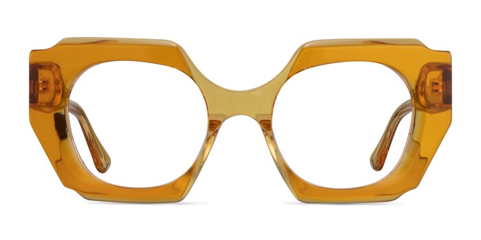 Intention Crystal Yellow Acetate Eyeglass Frames from EyeBuyDirect