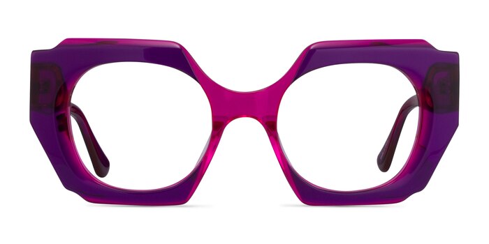 Intention Crystal Purple Pink Acetate Eyeglass Frames from EyeBuyDirect
