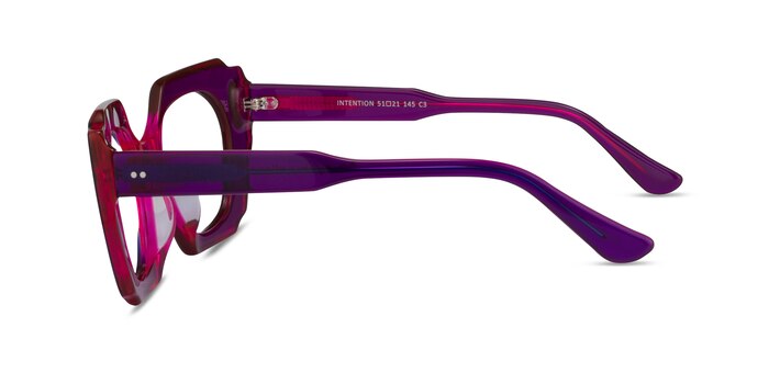 Intention Crystal Purple Pink Acétate Montures de lunettes de vue d'EyeBuyDirect