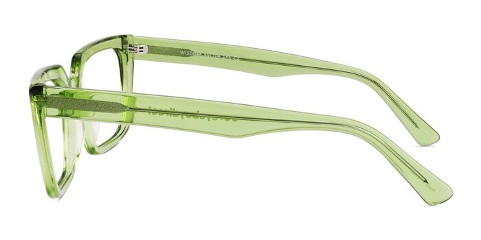 Wisdom Crystal Green Acétate Montures de lunettes de vue d'EyeBuyDirect