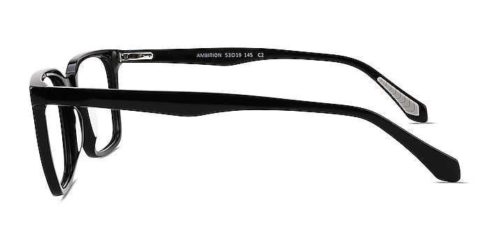 Ambition Noir Acétate Montures de lunettes de vue d'EyeBuyDirect
