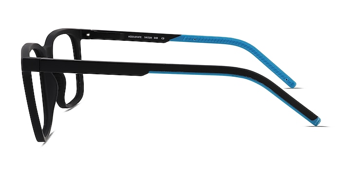 Accelerate Matte Black Plastique Montures de lunettes de vue d'EyeBuyDirect
