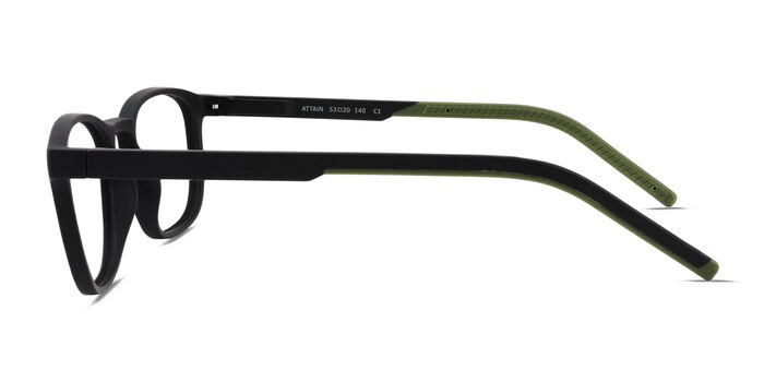 Attain Matte Black Plastique Montures de lunettes de vue d'EyeBuyDirect