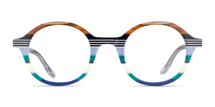 Love Wins Striped Multicolor Acétate Montures de lunettes de vue d'EyeBuyDirect