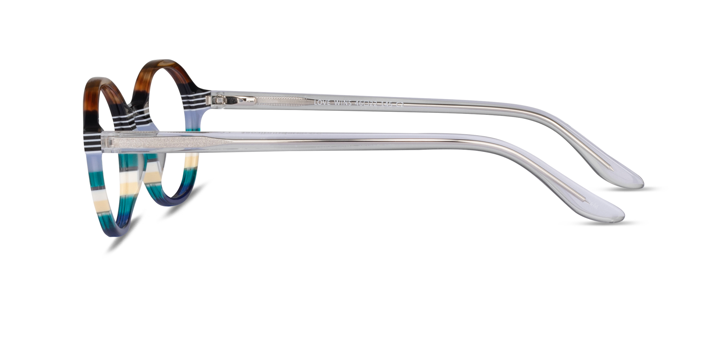 Love Wins Round Striped Multicolor Full Rim Eyeglasses | Eyebuydirect