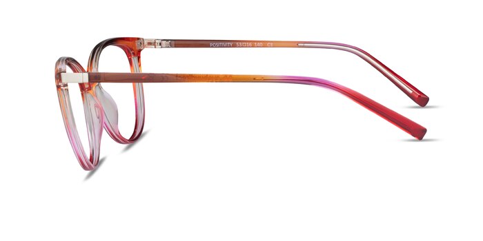 Positivity Orange Pink Plastic Eyeglass Frames from EyeBuyDirect