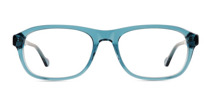 Nicolas Clear Blue Green Acetate Eyeglass Frames from EyeBuyDirect