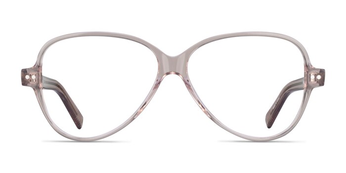 Shea Clear Brown Acetate Eyeglass Frames from EyeBuyDirect