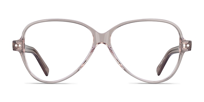 Shea Clear Brown Acétate Montures de lunettes de vue d'EyeBuyDirect
