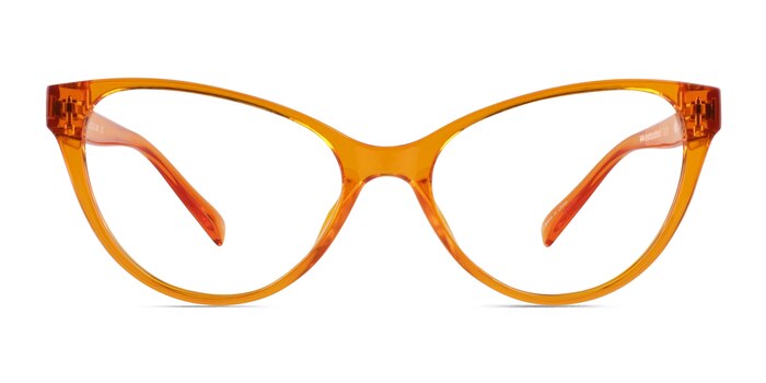 Lantana Clear Orange Plastique Montures de lunettes de vue d'EyeBuyDirect