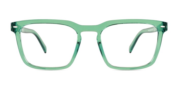 Cloudburst Clear Green Plastique Montures de lunettes de vue d'EyeBuyDirect