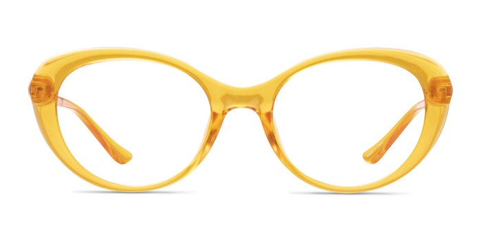 Sunburst Clear Orange Plastic Eyeglass Frames from EyeBuyDirect