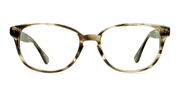 Aliana Olive Acetate Eyeglass Frames from EyeBuyDirect