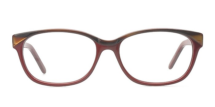 Ally Burgundy Acetate Eyeglass Frames from EyeBuyDirect