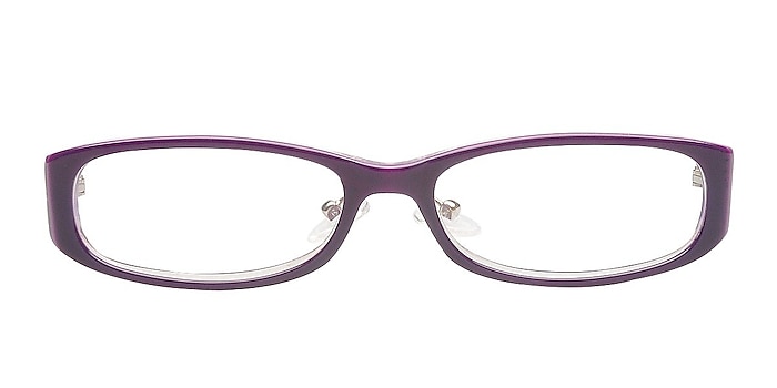 Amani Purple/Clear Acetate Eyeglass Frames from EyeBuyDirect
