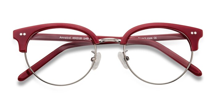 Red Annabel -  Vintage Acetate, Metal Eyeglasses