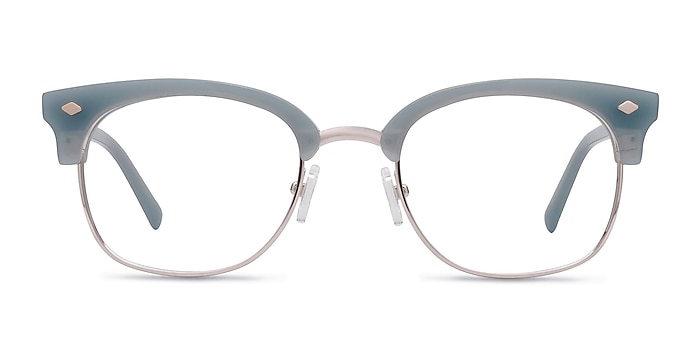 Japan Morning  Blue  Acetate-metal Eyeglass Frames from EyeBuyDirect