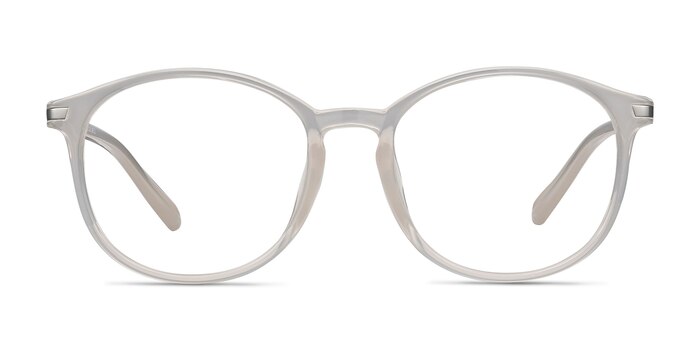 Lindsey Clear White Métal Montures de lunettes de vue d'EyeBuyDirect