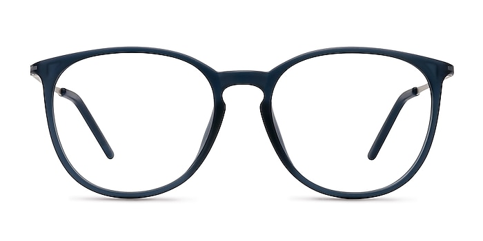 Naomi Matte Blue Plastic Eyeglass Frames from EyeBuyDirect