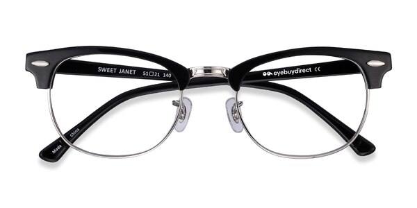 Sweet Janet prescription eyeglasses (Black Silver)