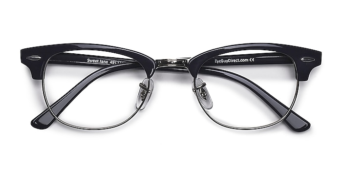 Navy Silver Sweet Jane -  Fashion Acetate Eyeglasses