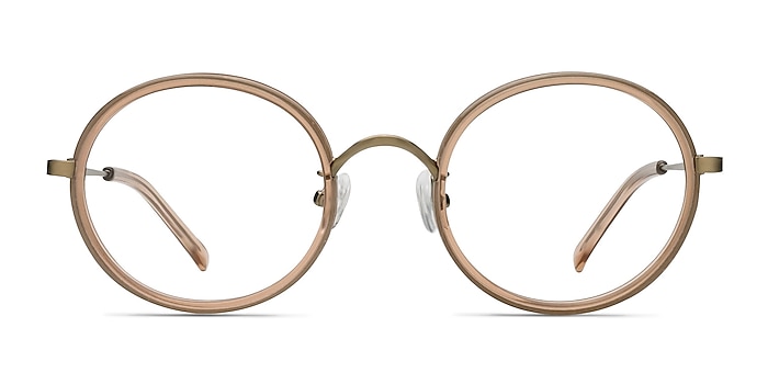 Gemini Light Brown Acetate Eyeglass Frames from EyeBuyDirect