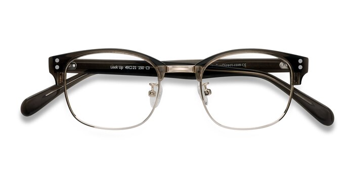 Clear Gray Look Up -  Designer Acetate Eyeglasses