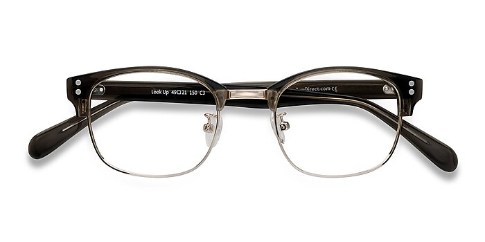 Clear Gray Look Up -  Designer Acetate Eyeglasses