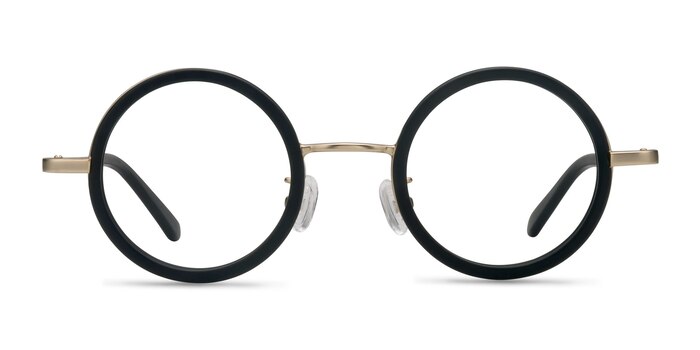 Roaring Noir Acetate-metal Montures de lunettes de vue d'EyeBuyDirect