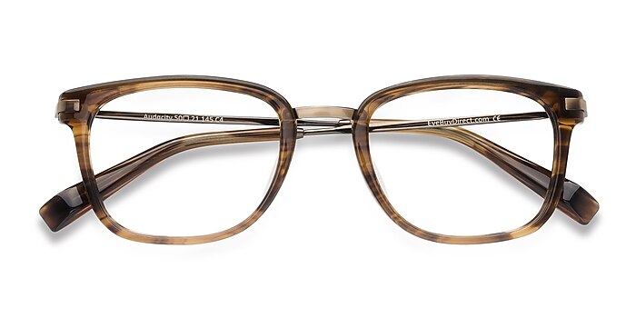 Brown Striped Audacity -  Designer Acetate Eyeglasses