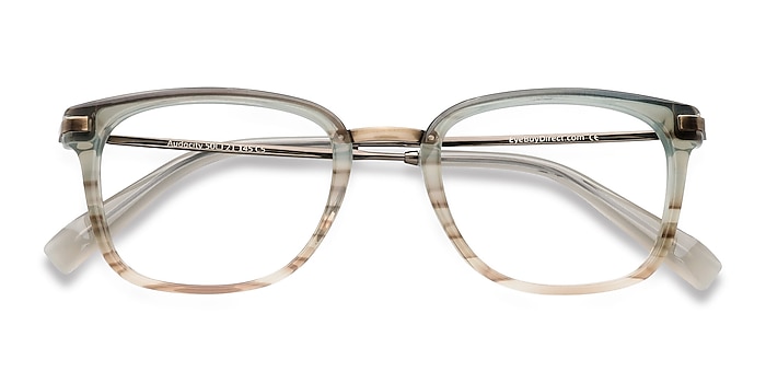 Green Brown Audacity -  Designer Acetate Eyeglasses