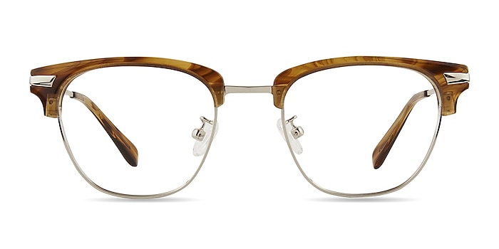 Identity Brown Acetate Eyeglass Frames from EyeBuyDirect