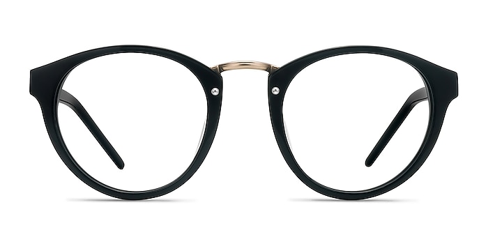 Rita Black Acetate Eyeglass Frames from EyeBuyDirect
